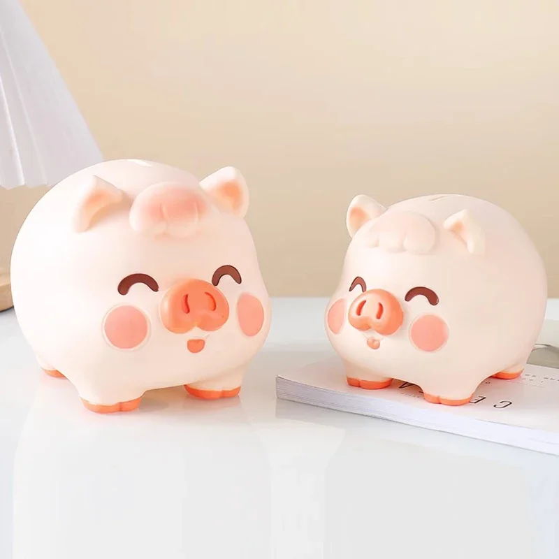 Kids Pig Money Boxes Lucky Family Does Not Open Cute Euro Coin Piggy Bank Mystery Shop Secret Kawaii Skarbonka Home Products