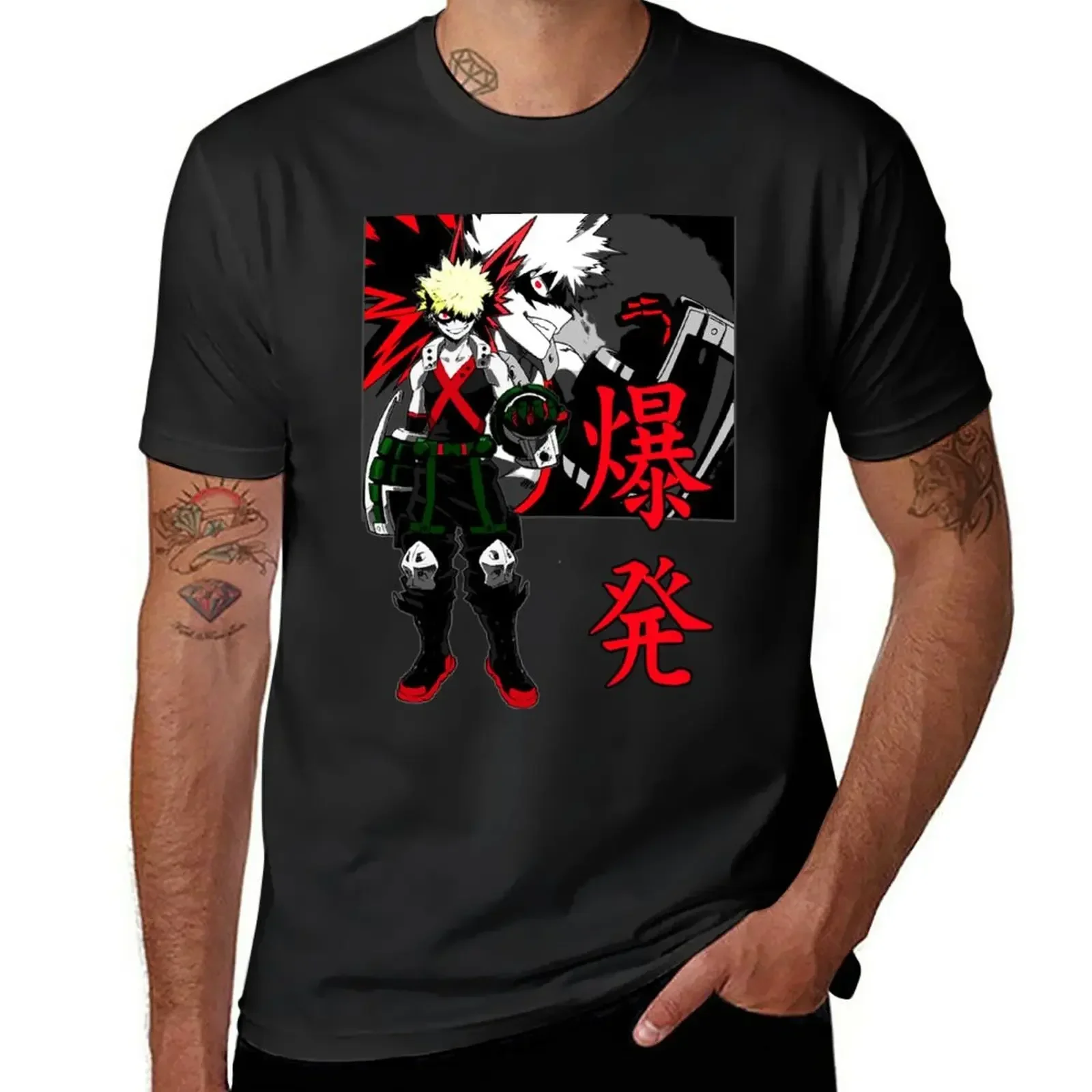 Kacchan-Camiseta esencial para hombres