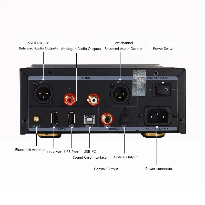 Audiophile Lossless Digital Audio Player Dual AK4493EQ DAC Support DSD512 64BIT 384KHz Lossless decodifica Output giradischi musicale