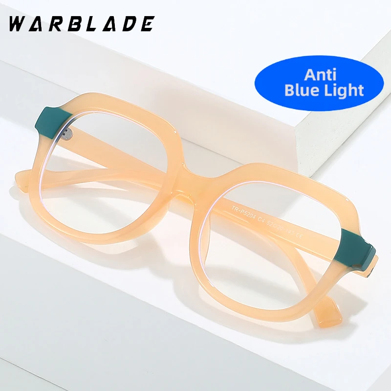 High Quality TR90 Anti Blue Light Blocking Square Glasses Frame Women Luxury Brand Design Retro Eyeglasses For Ladies Optical