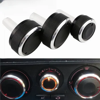 3 pezzi manopola aria condizionata auto manopola AC pulsante interruttore di controllo del calore per Volkswagen VW GOLF 4 MK4 Passat B5 Bora accessori