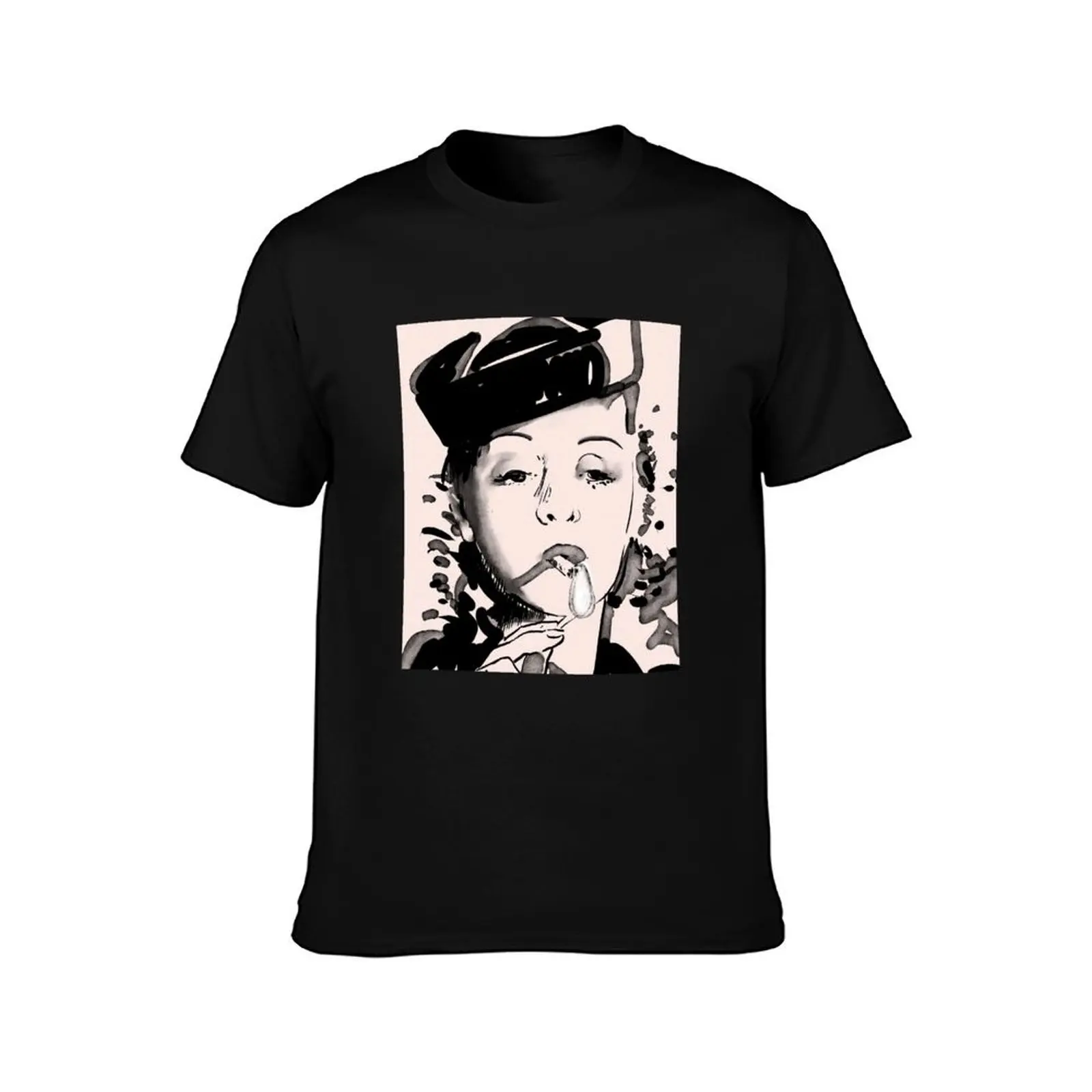Bette Davis smoking T-Shirt Summer Casual Cotton Tee Oversized Streetwear Tops Vintage Graphic Print Loose Fit Short Sleeve