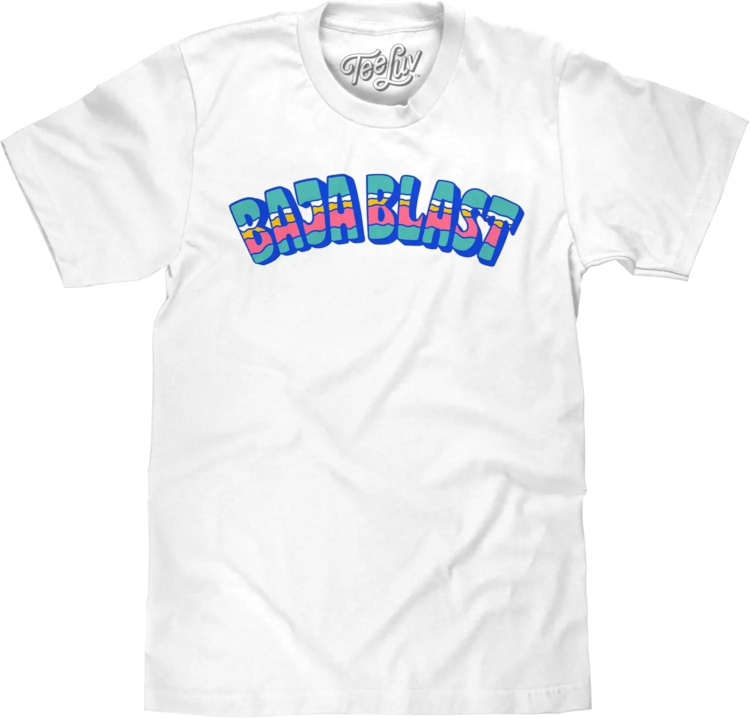 Men's MTN Blast T-Shirt - Mountain Dew Baja Or Bust Soda Shirt Tee – Soft, & 100% Cotton Trendy Y2K Short-Sleeve Tee-Soft,