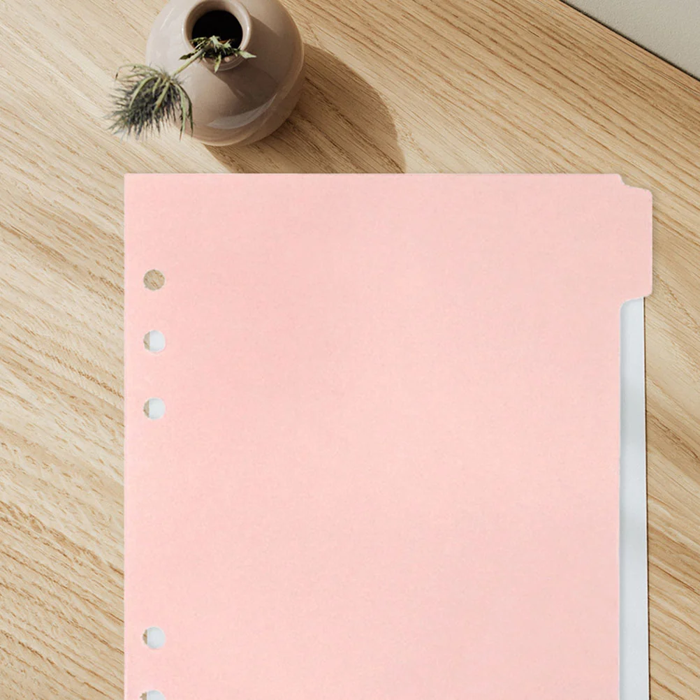 Slide Paper Rinders Guias Divisores Notebooks para Escola 8 6 Anel Escritório