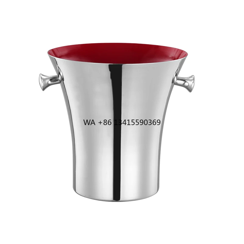 

Factory Champagne Cooler Big Stainless Steel Wine Ice Bucket with Lid for Food Storage Giveaways