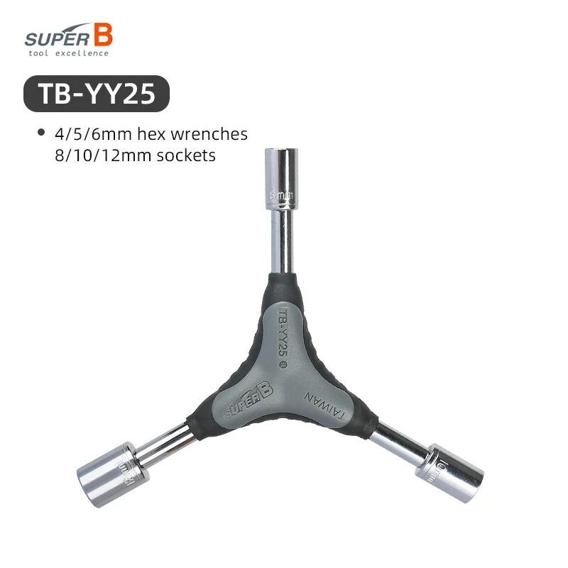 3 In 1 Trigeminale Inbussleutelset 2/2.5/3/4/5/6mm Inbussleutel Koolstofstaal T10/T25/T30/T40 Ringsleutel Fiets Onderhoud Gereedschap