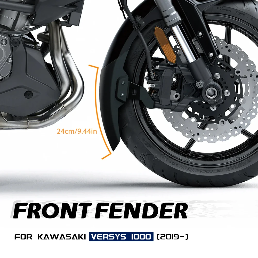 

For Kawasaki Versys 1000 Versys1000 2019- Motorcycle Accessories Front Fender Mudguard Extender Mudguard Splash Guard Extension