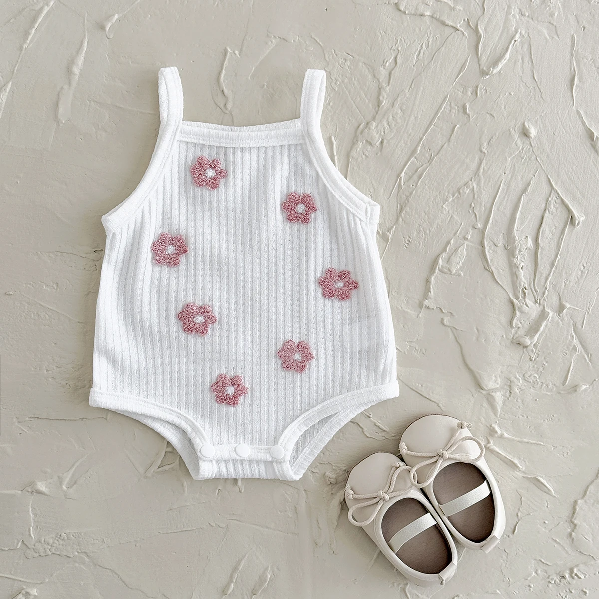 Baby Girl Clothing Toddler Flower Embroidery Romper INS Korea Newborn Baby Girls Summer Suspenders Romper Jumpsuits