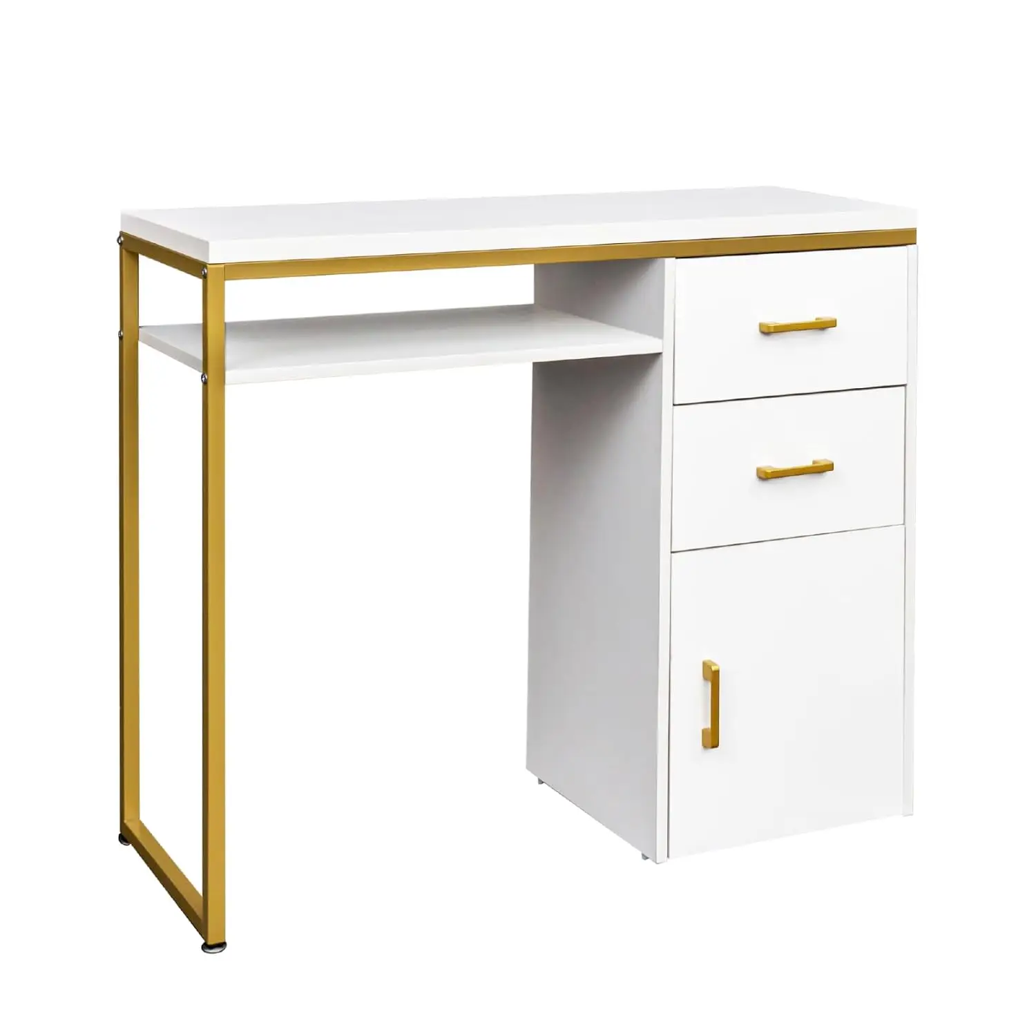 

Multifunctional Home Office Desks, Computer Desk with Storage & Drawers, Modern Table Desk for Gaming, Studying,, Customized
