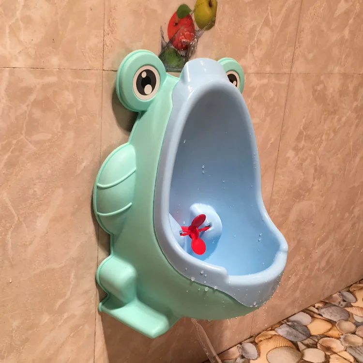 1pc Animal Cartoon Design Baby Boy Frog Potty Toilet Urinal Pee Trainer Wall-Mounted Toilet Pee Trainer For 0-6 Ages Children#DS