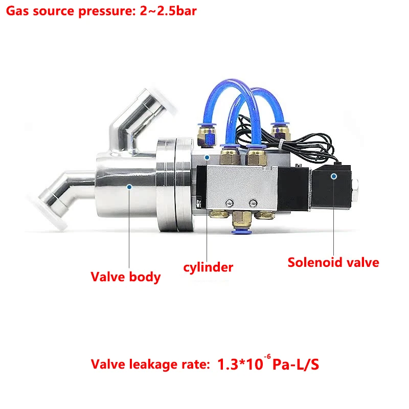 KF (NW) صمام فلابر هوائي من النوع Y صمام زاوية صمام زاوية هوائي GDQ فراغ عالي #2
