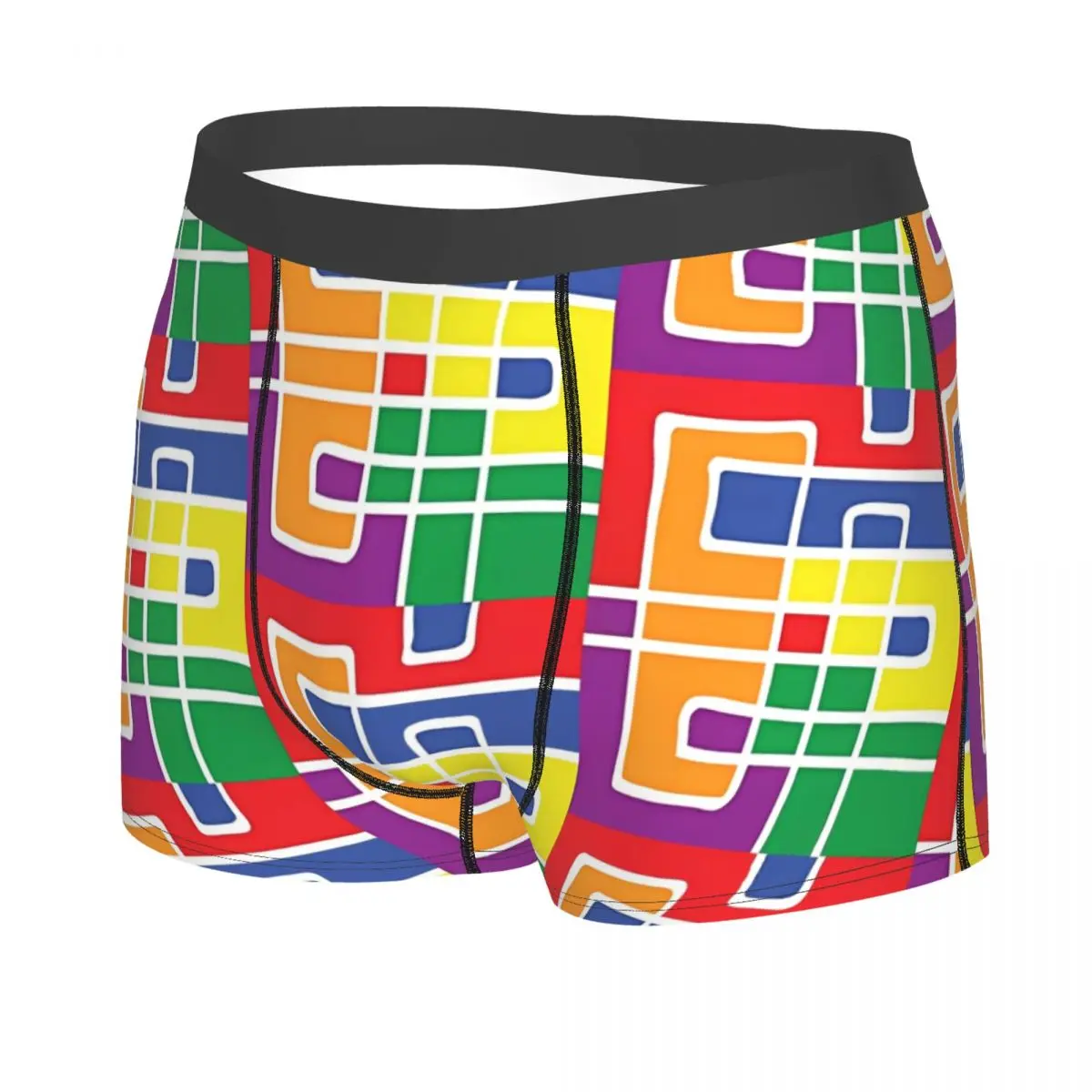 Abstract LGBTQ Man's Boxer Briefs Underpants Pride Flag Highly Breathable High Quality Sexy Shorts Gift Idea