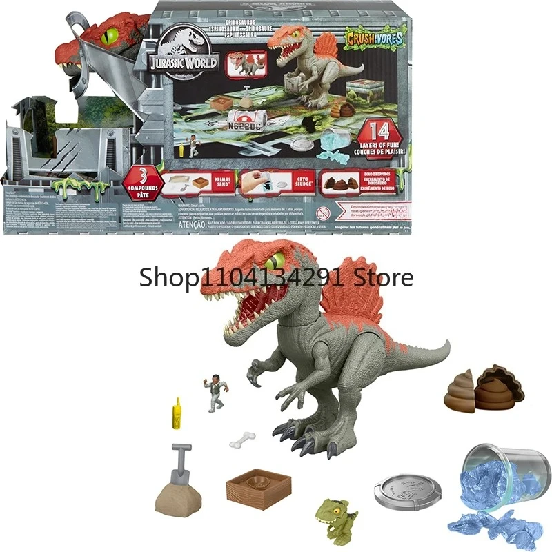 

Мир Юрского периода Crushivores Spinosaurus Cage Crasher Динозавр Фигурка Спинозавр Escape Story Интерпреционный набор Подарки для мальчиков