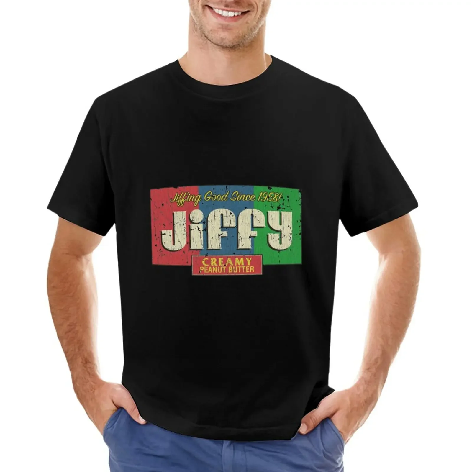 Mandela Effect Jiffy Peanut Butter 1958 T-Shirt cute clothes graphics heavyweights mens graphic t-shirts hip hop