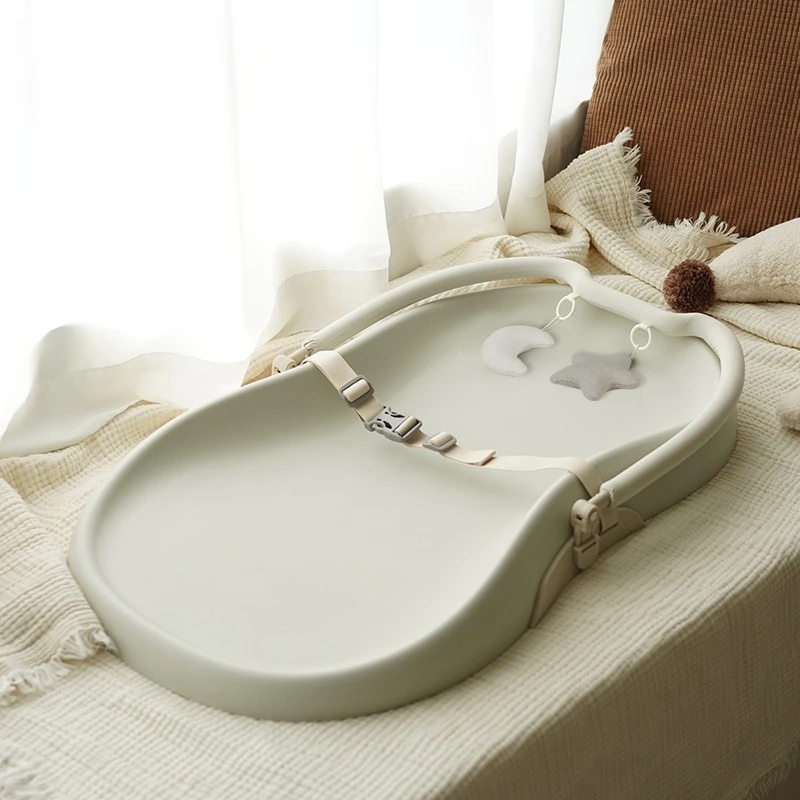 Afbeelding 3: Babyfond Draagbare Baby Luiertafel, Geïntegreerd Verzorgingsstation met Polyurethaan Bekleding, Afneembaar Kussen