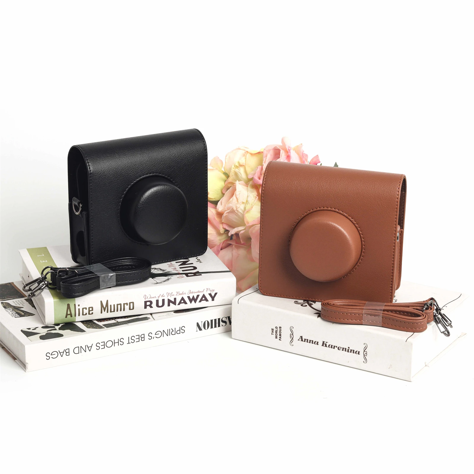 Per Fujifilm Instax Wide Evo Camera Borsa per fotocamera retrò Custodia protettiva Custodia in pelle PU con tracolla Custodia protettiva