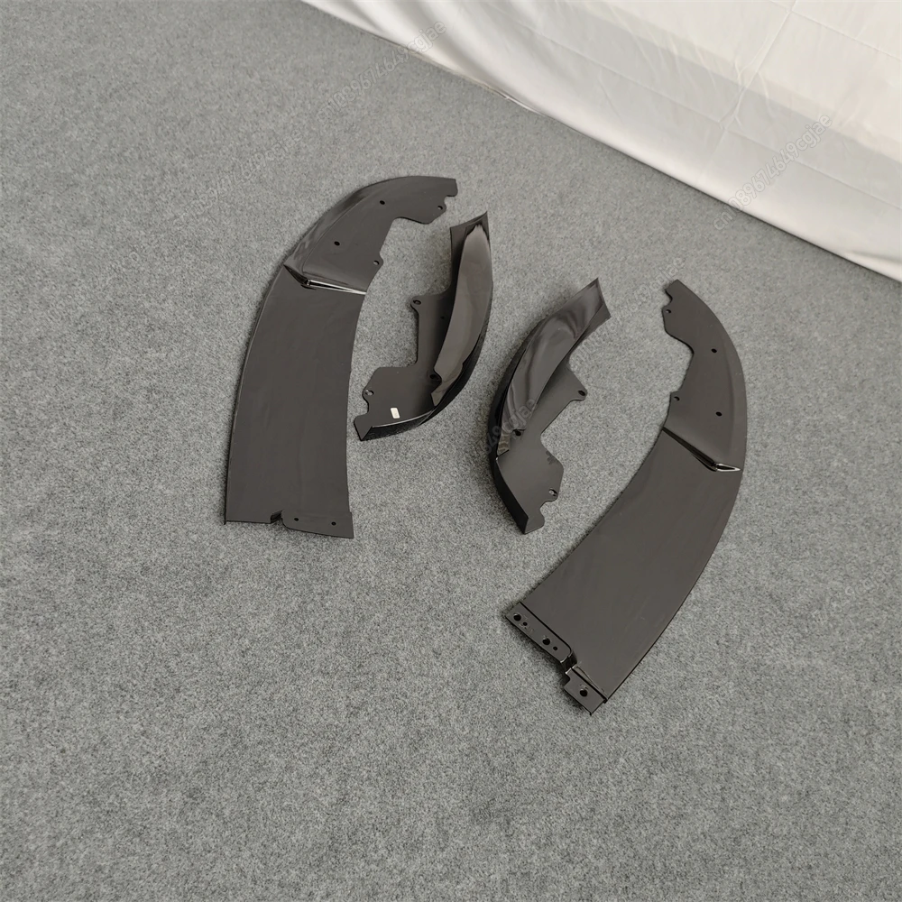 ل BMW F32 F33 F36 420i 430i 420d M440i 2014-2020 ABS لمعان أسود ضبط 4 قطعة الجبهة شفة مصد السيارة الناشر الفاصل غطاء طقم الجسم