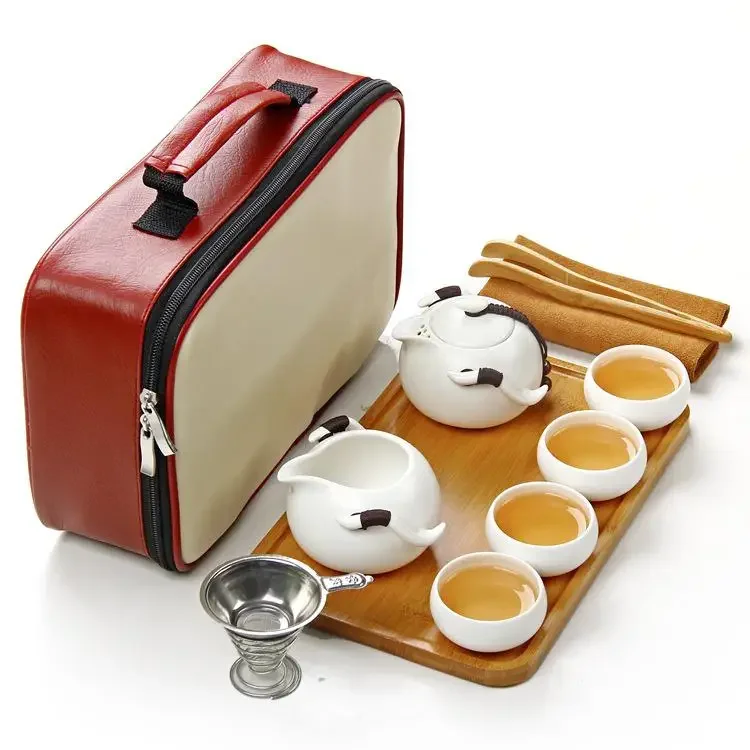 

11pcs,12 Pcs Tea Tray Travel Bag The Ding Kiln Tea Sets Portable Travelquick Cup,teapot Kettle,gaiwan