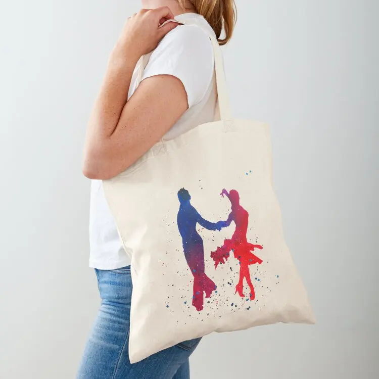 

Latin dance pose painting dance couple salsa samba jive chachacha Tote Bag shopping cart bags reusable grocery bags Shopper bag