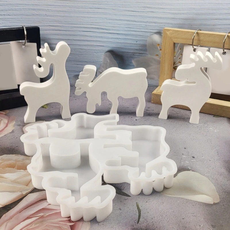 Reindeer Resin Silicone Molds for Epoxy Resin, Soap, Baking, Chocolate, Dropship
