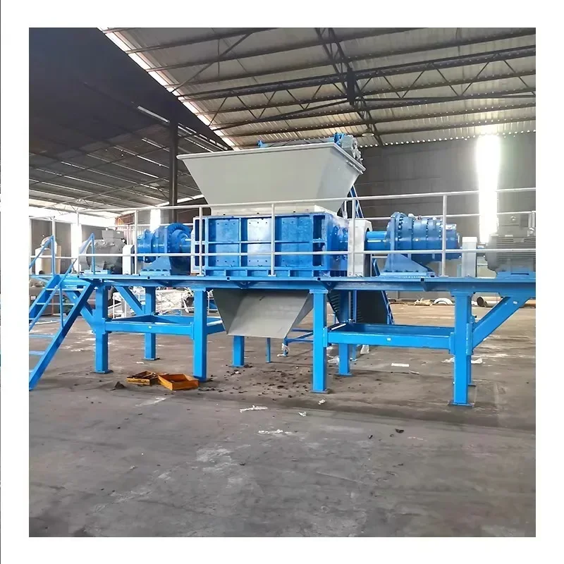 Hot SaleHoge Kwaliteit Rubber Kruimel Band Shredders Apparatuur Schroot Band Recycle Versnipperen Crusher Machine Band Versnipperen Machine