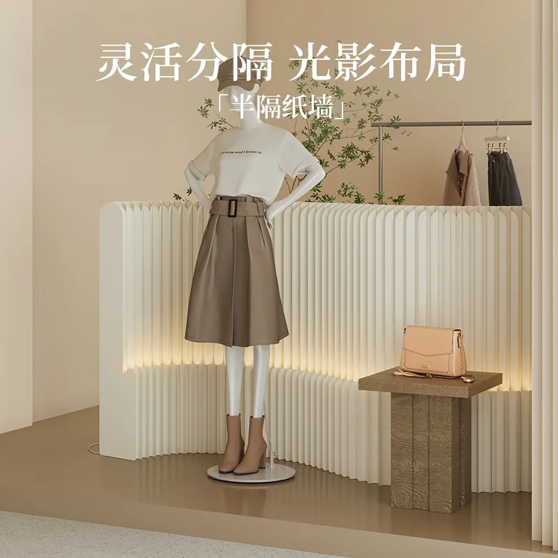 Eighteen Paper Organ Screen Paper Wall Baffle Partition Living Room Bedroom Half Partition Screen Luminous Folding Paper Wall Mo