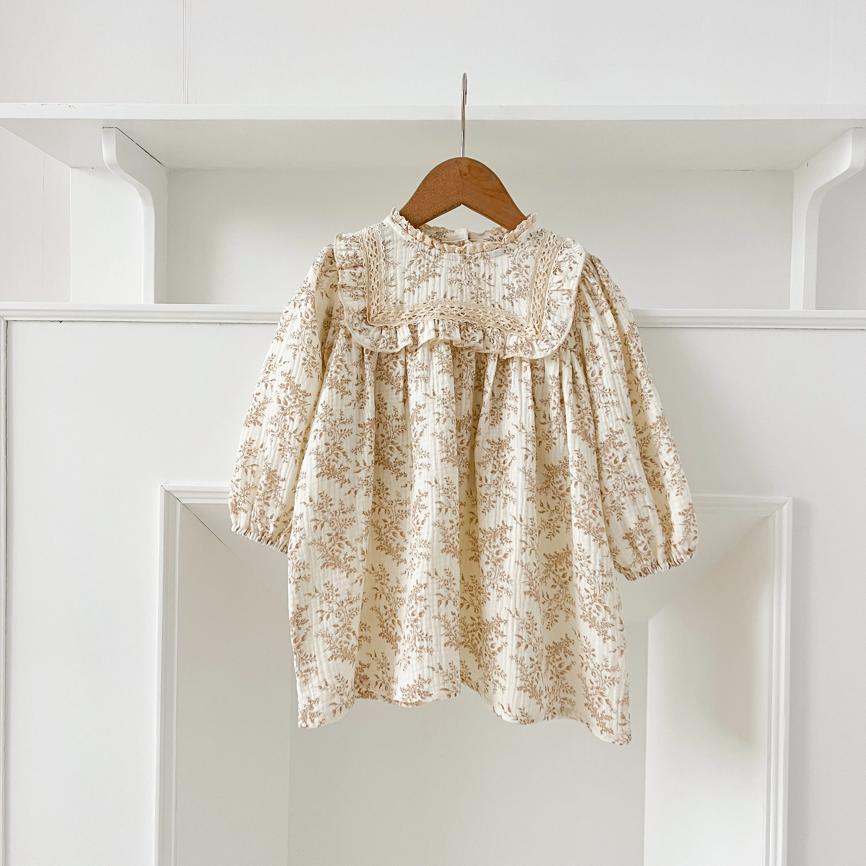Neue Schwestern Kleid Infant Baby Mädchen Spitze Kragen Kleid Strampler Kinder Mädchen Vintage Blumen Prinzessin Kleid Familie Kleidung Strampler – Detail 29