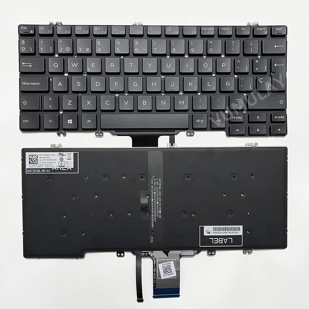 SP/LA/BR/PO Backlight Keyboard for Dell Latitude 7300 5300 5310 2