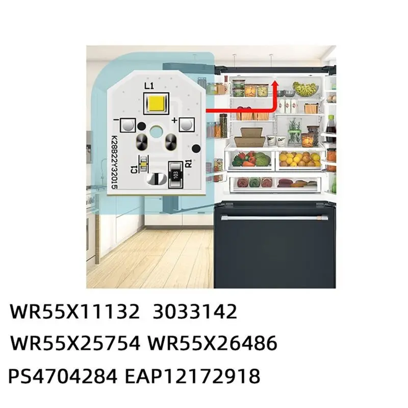 A26F-WR55X25754 الثلاجة مصباح ليد مجلس ل ثلاجة GE WR55X30602 WR55X26486 استبدال إصلاح الملحقات #2