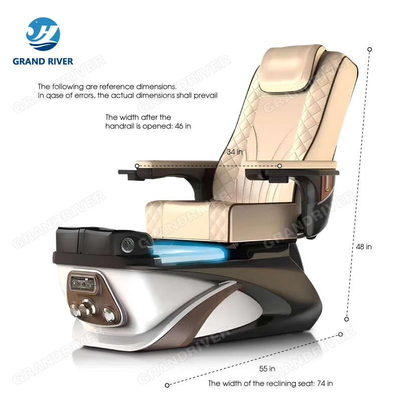Massage Table,Modern Electric Foot Spa Pedicure Chair Luxury Light Surfing Massage Nail Salon Pedicure Chair With Motors Reclini