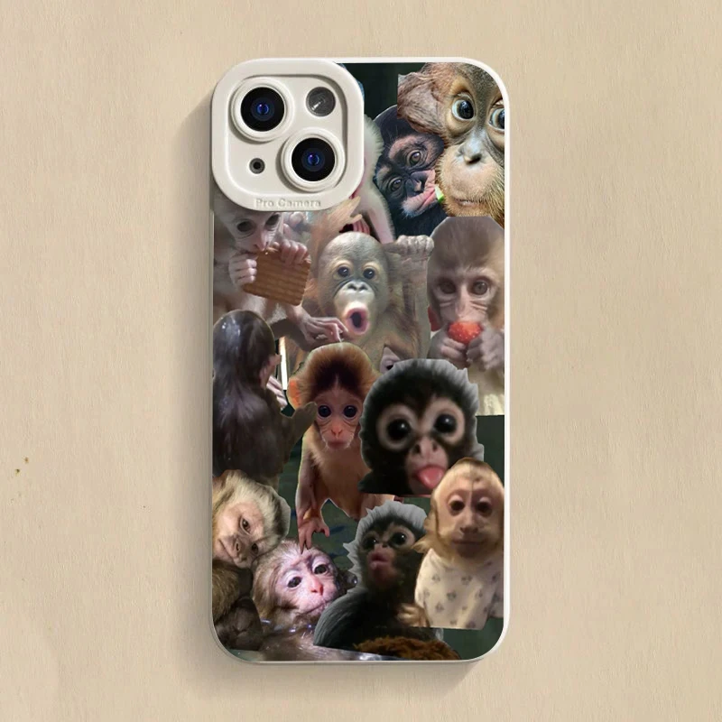 Funny Monkey Phone Case For Samsung Galaxy A16 A06 A26 A54 A32 A33 A34 A56 S25 S24 S23 S22 S21 Ultra Plus FE Silicone Soft Cover view 2