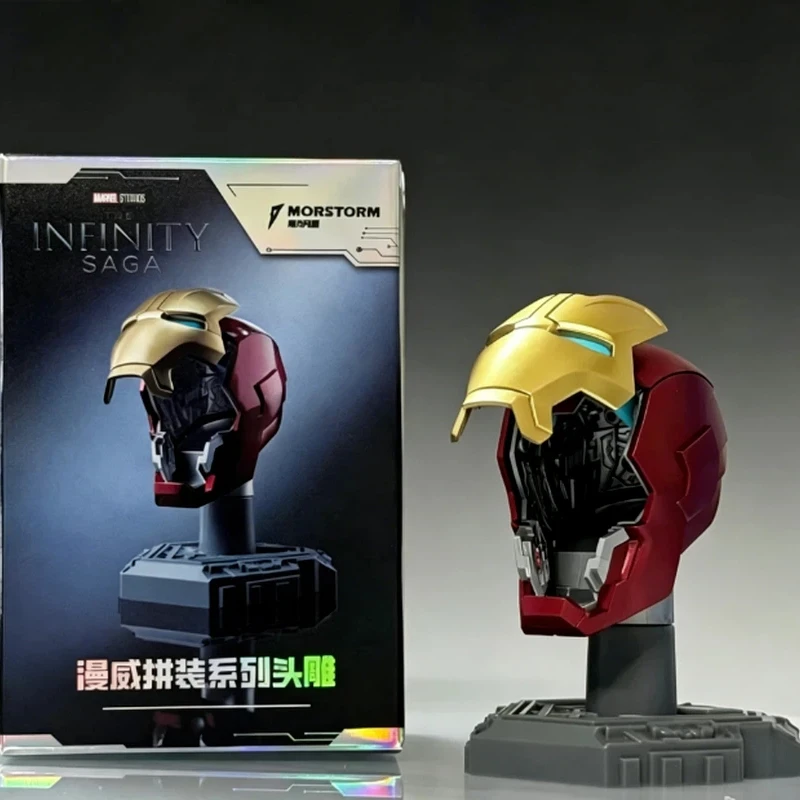 

Morstorm Iron Man Head Sculpt Marvel The Infinity Saga Avengers Assembly Collectible Blind Box Trendy Toy For Adult Collection