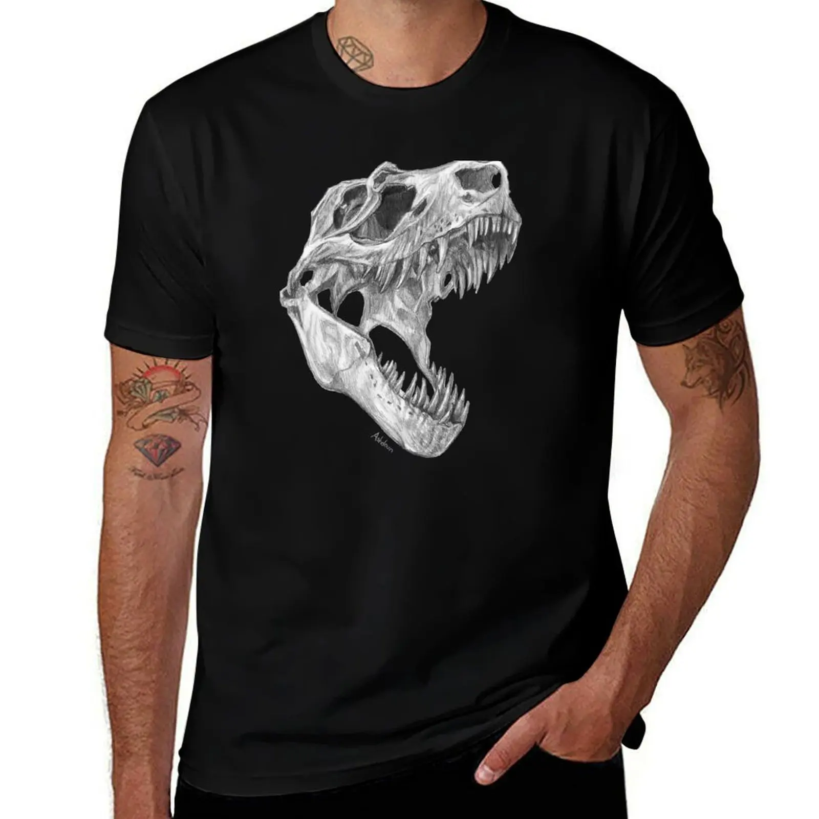 T-rex skull T-Shirt Lightweight Running T-Shirt