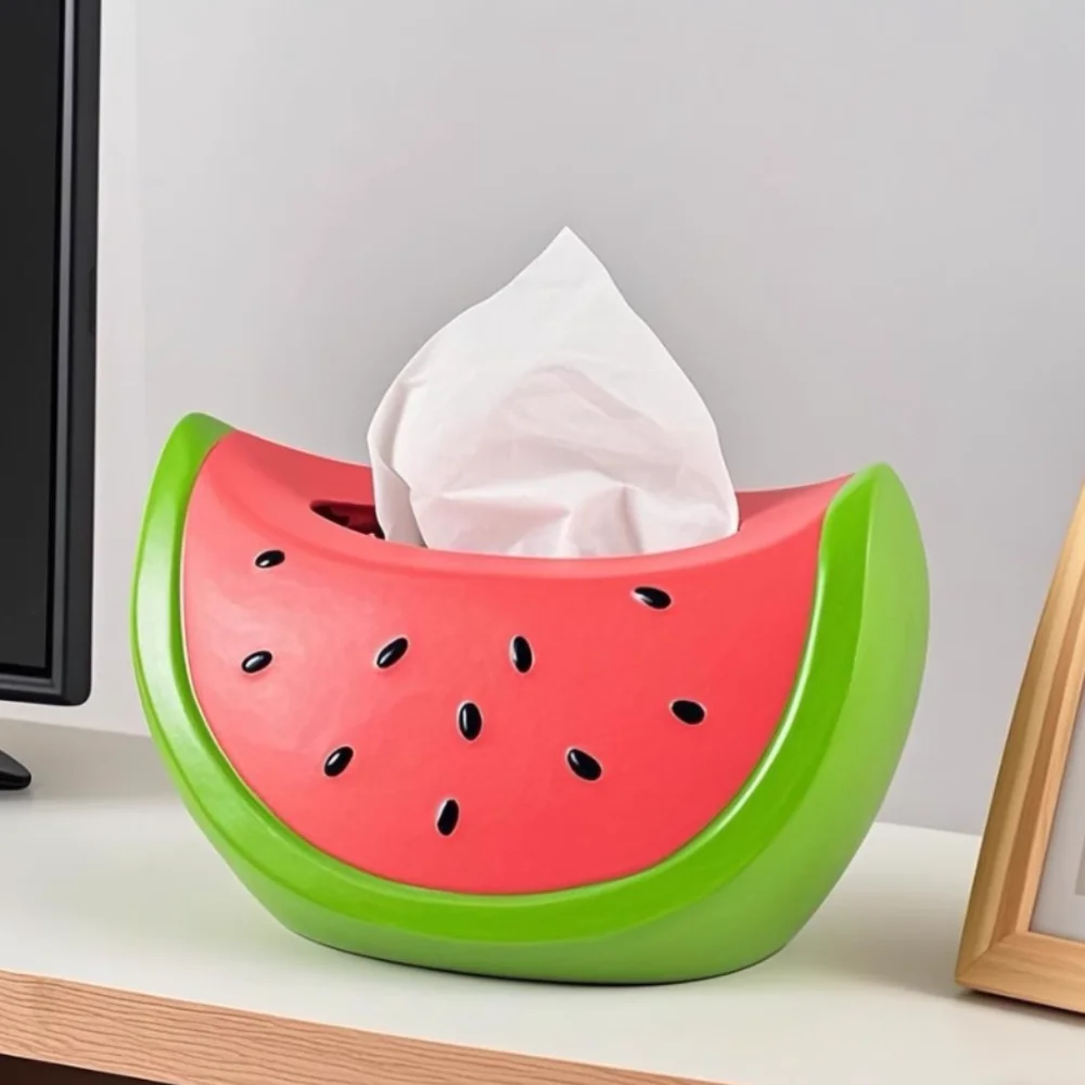 Modell Spielzeug Wassermelone Tissue Box Dekorative Obst Wassermelone Papier Lagerung Box Sammeln Cartoon Wassermelone Ornament Dekoration