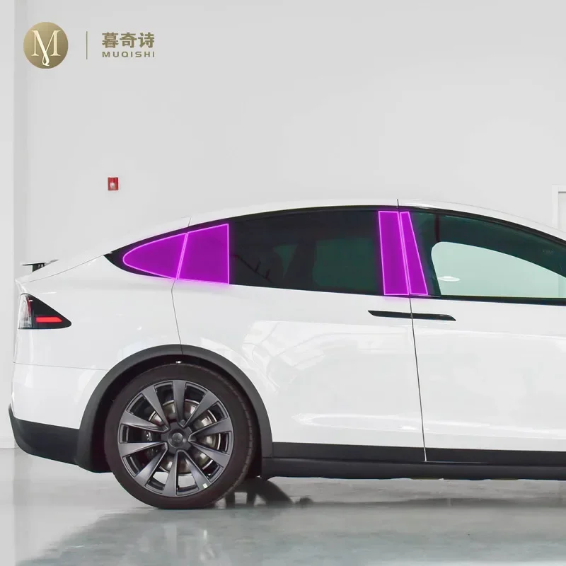 

Для Tesla Model X 2023, внешняя часть автомобиля, оконная стойка B C, защитная пленка PPF, защитная пленка от царапин, ремонт царапин, прозрачная пленка из ТПУ
