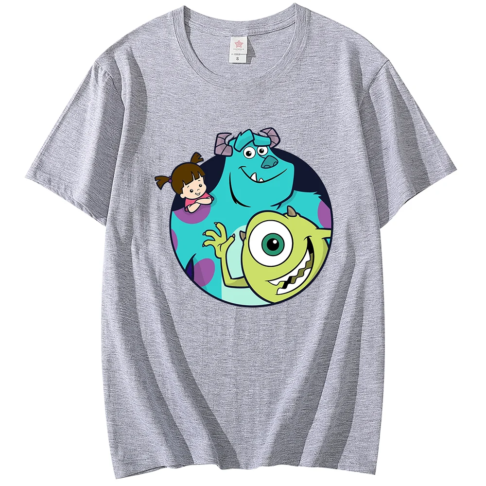 Disney Monster University Sullivan Mike T-shirt Sweatshirt Men's and Women's Fashion Casual Student Street Clothing T-shirt