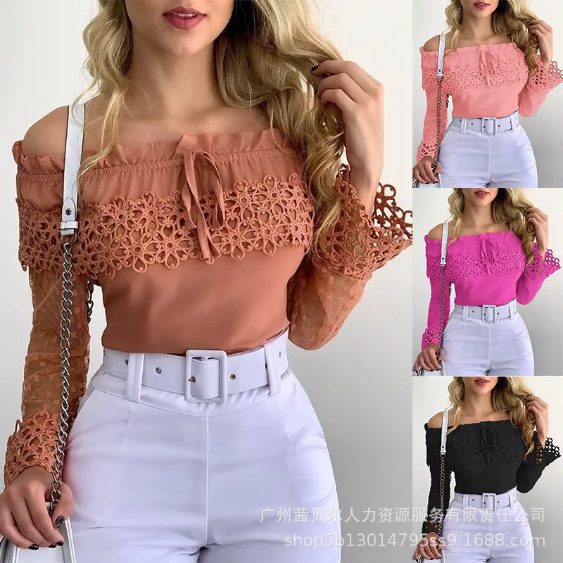 

Crop Tops Women Slash Neck Long Sleeve Sexy Solid T Shirts Slim T-Shirts Basics 2025 Slight Strech Summer Y2k Streetwear Hollow