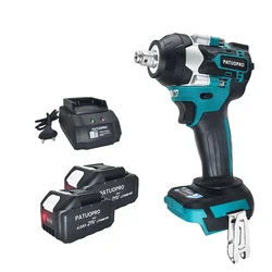 500N.m Cordless Handheld 4-Speed Electric Impact Wrench Brushless Rechargeable 1/2-inch Power Tools For Makita 18V Battery