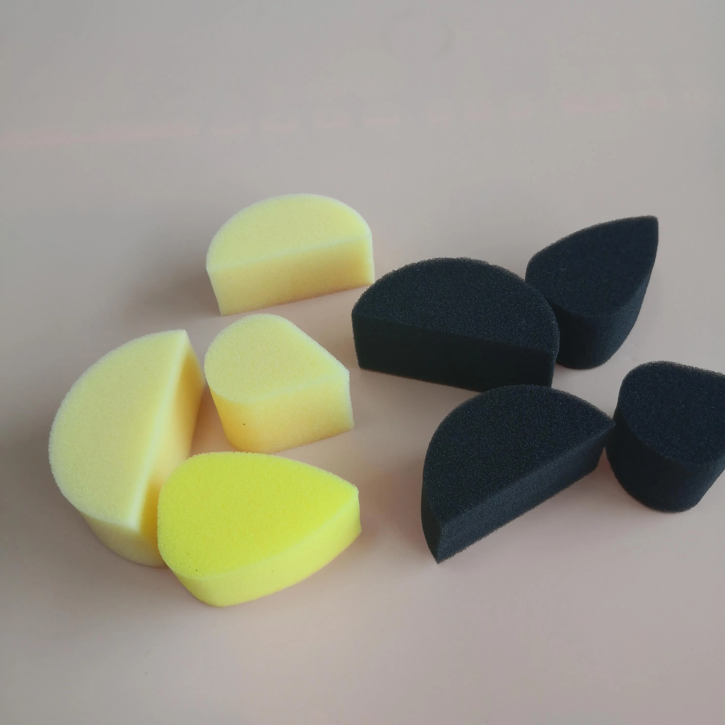 Wholesale Halloween Makeup Beauty Custom Shape Square Face Painting Black Yellow Facial Sponge