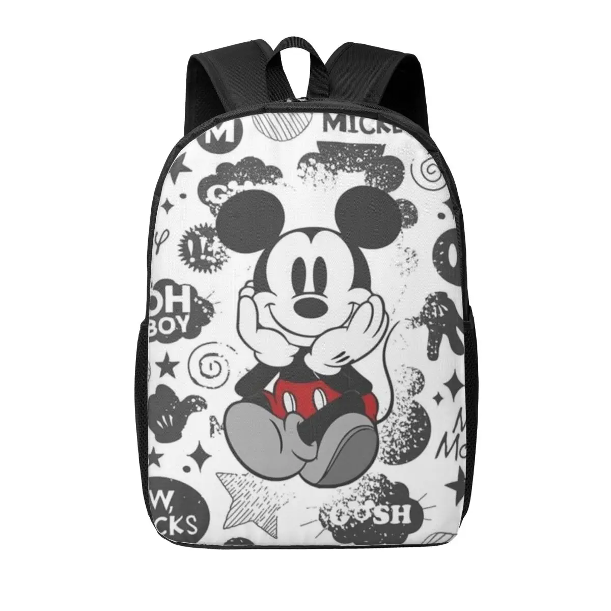 

Disney Mickey Mouse Basic 17-Inch School Backpack - Minimalist and Stylish Backpack for Teens and Young Adults