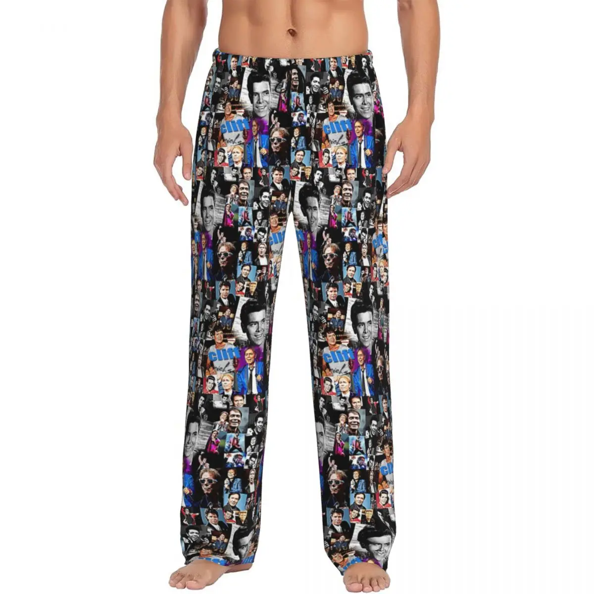 

Custom Cliff Richard Pajama Pants Men Sleepwear Sleep Lounge Bottoms with Pockets
