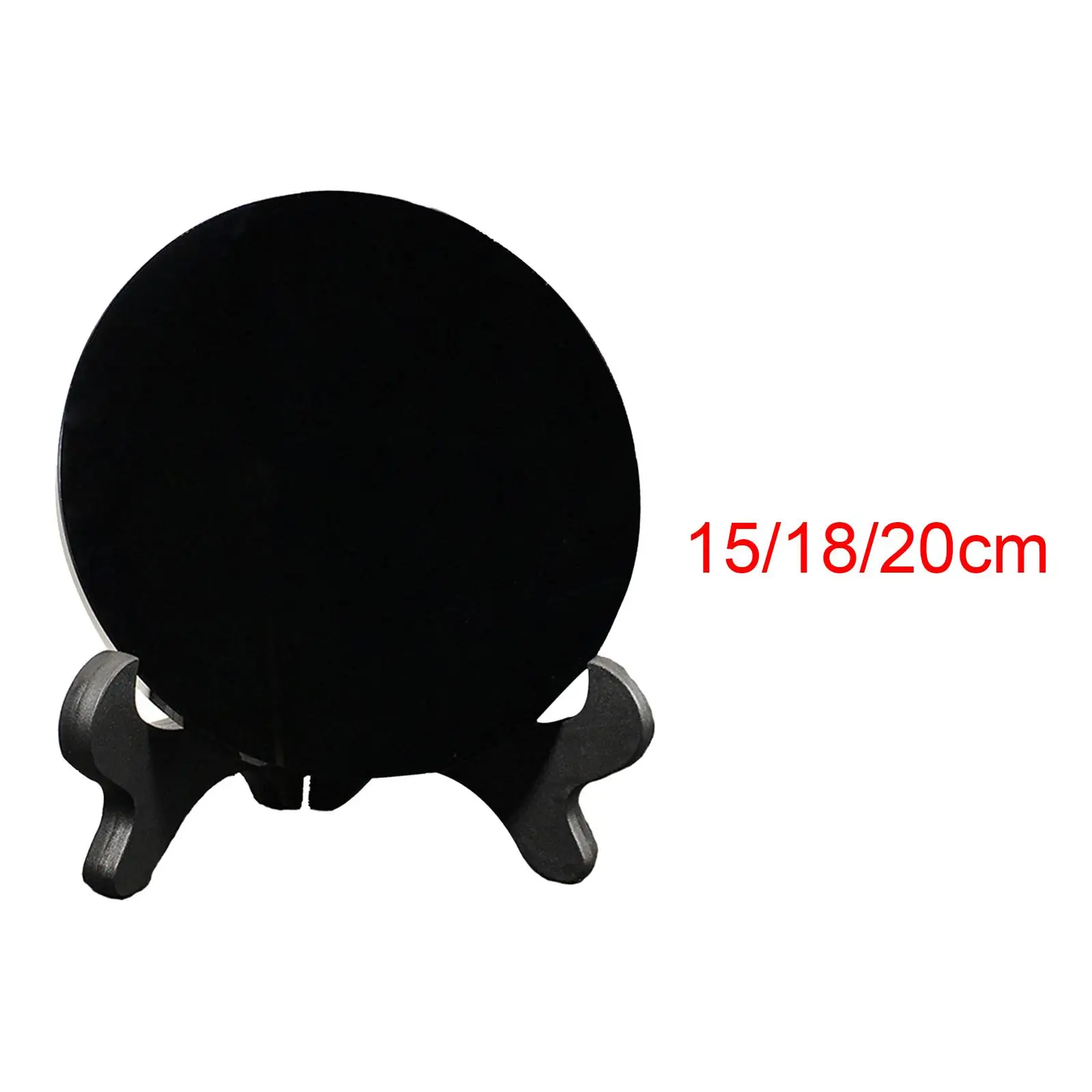 Obsidian Stone Disc Circle Disc Round Plate Home Decoration Ornament Crafts Mini Obsidian Scrying Mirror Feng Shui Mirror