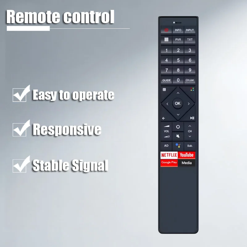 

4K Smart TV Remote Control for VU Hisense Oled - Replacement Remote without Voice Features Compatible with ERF3C70V ERF3F70H