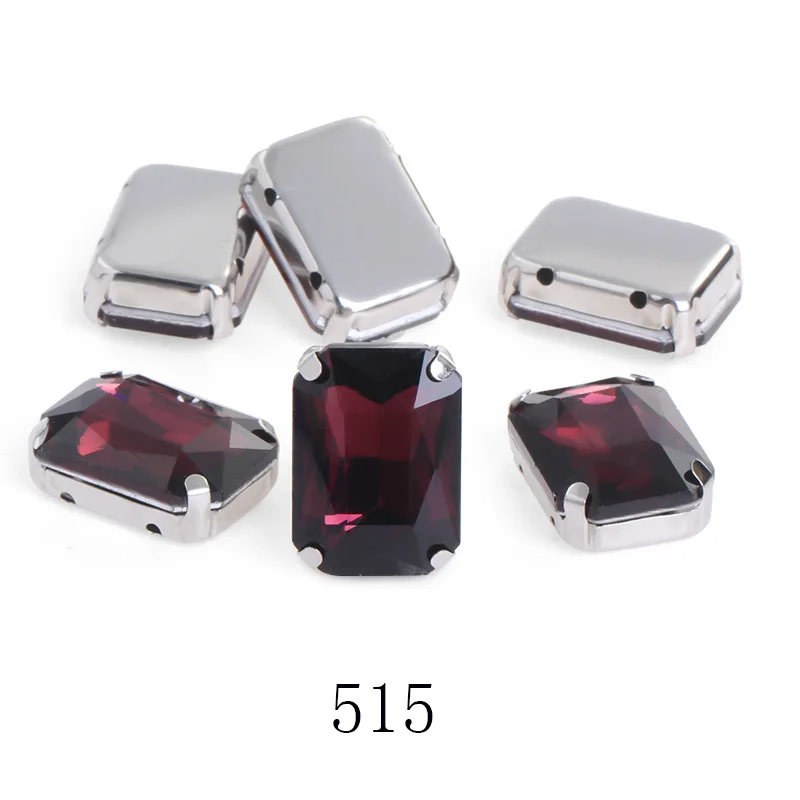 Kleuren Drop Crystal Stone Met Silver Base Claw Voor Trouwjurk Schoenen Tassen Decoratie Strass Voor Handwerken Ambachten Strass