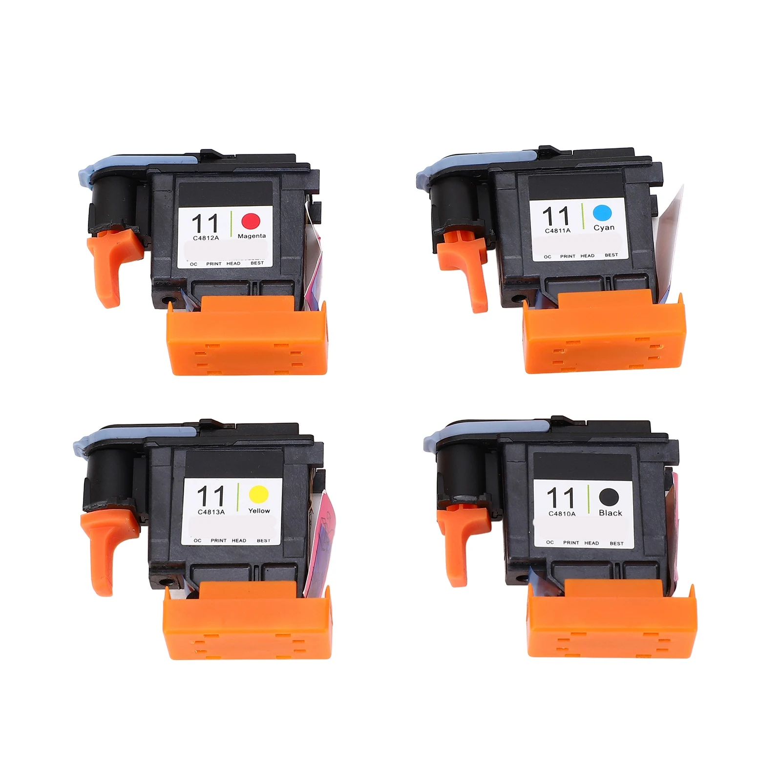 หัวพิมพ์สำหรับเครื่องพิมพ์ HP ความคมชัดสูง สีม่วงแดง ดำ ฟ้าอมเขียว เหลือง ใช้งานร่วมกันได้ดี สีสดใสสำหรับดีไซน์เจ็ท