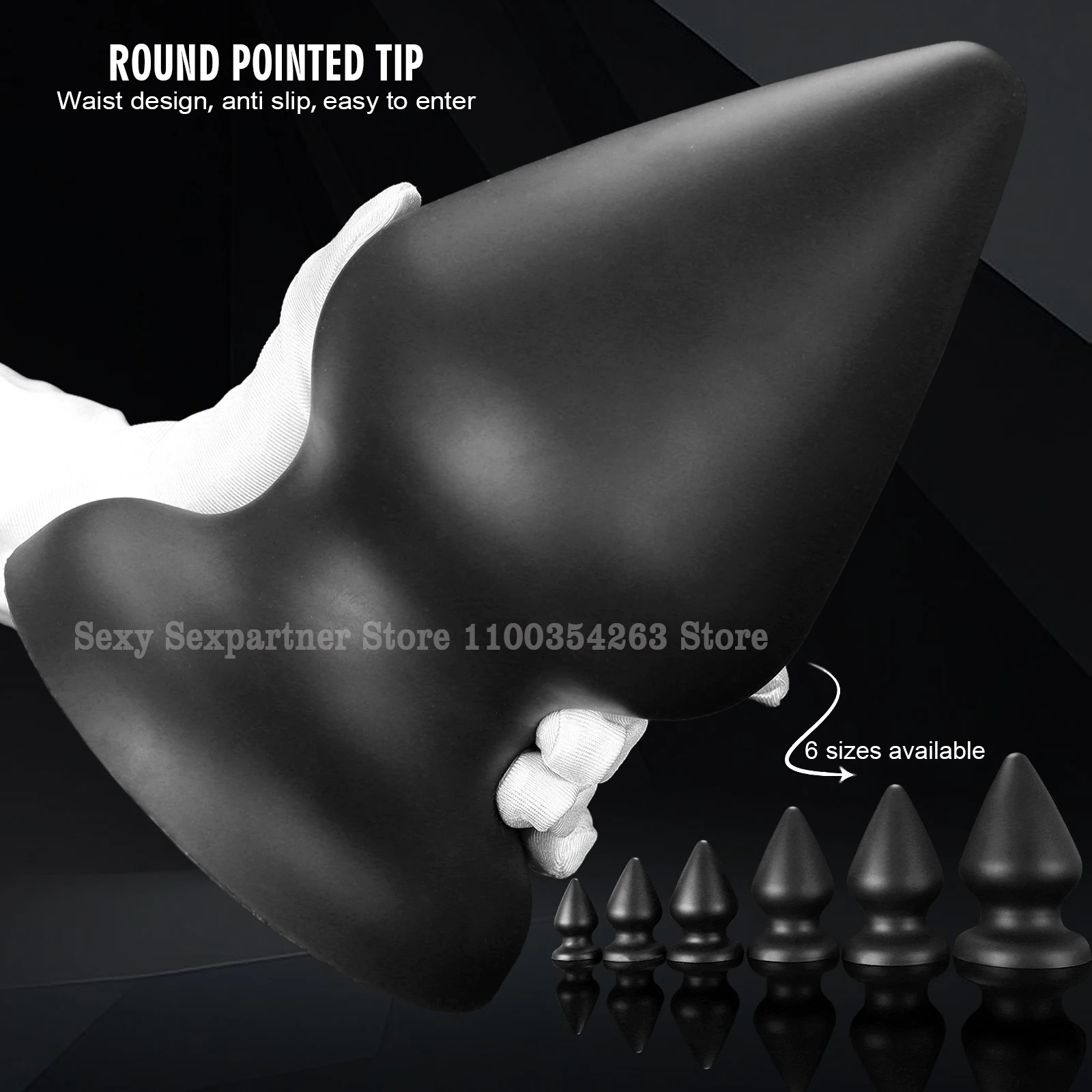 Soft S-XXXL Hge Anal Plug Silicone Anal Dildo Suction Cup Big Butt Plug,Anal Dilator 18+ Adult Anal Sex Toys for Women men Anus view 5