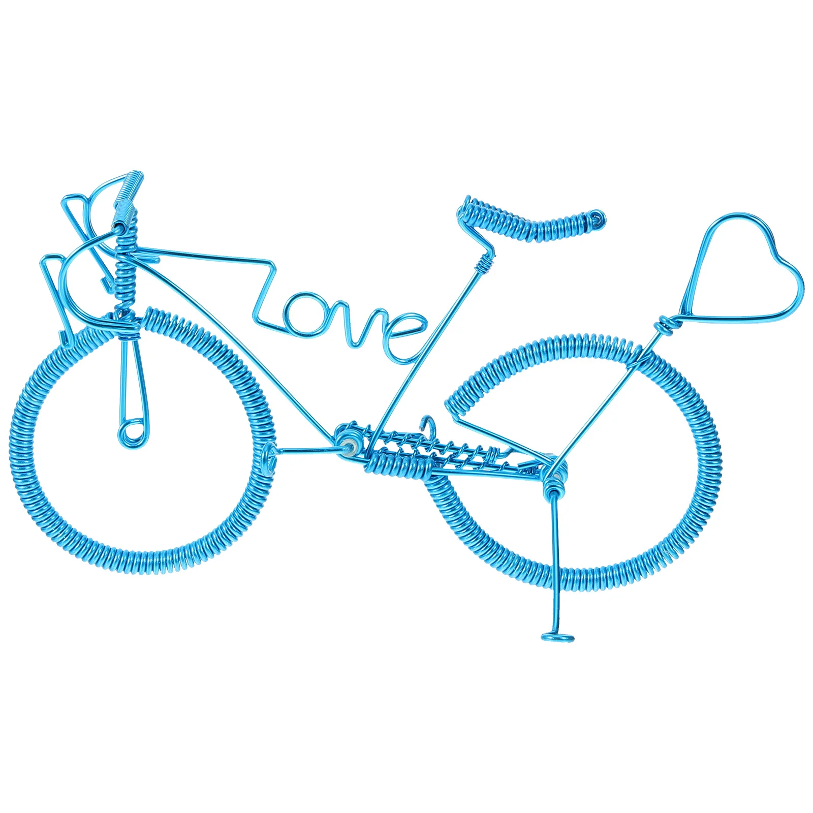 Love Bike Mini Adornment Lifelike Model Ornament Miniature Retro Bicycle Collection Statue