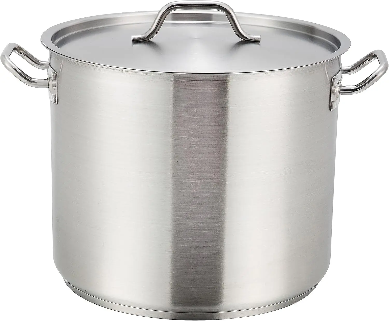 Stainless Steel 40 Quart Stock Pot with Cover，Heavy gauge stainless steel cover