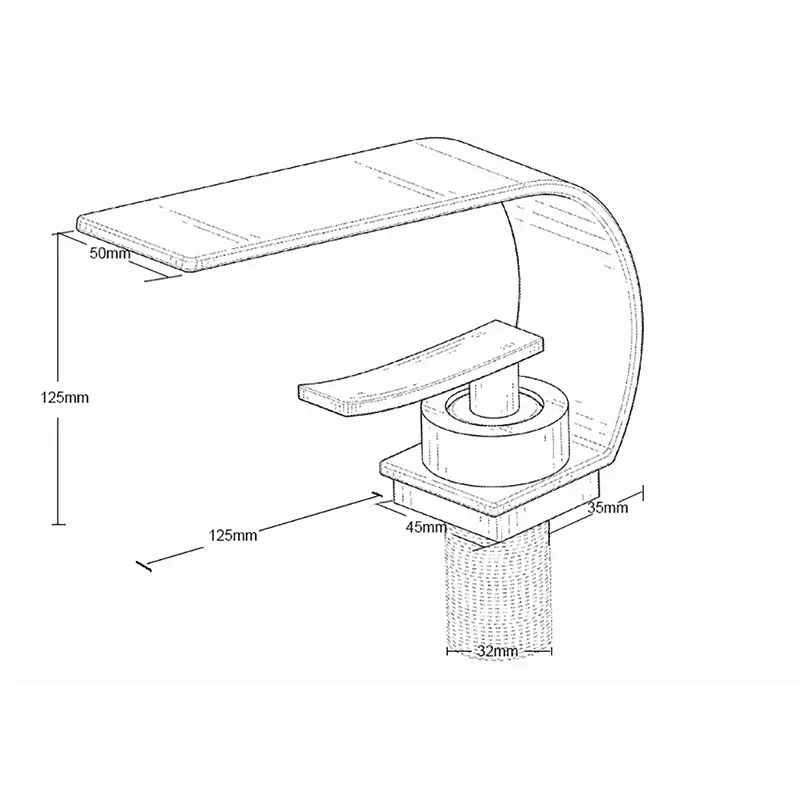 Becola Wholesale And Retail Deck Mount Waterfall Bathroom Basin Faucet Vanity Vessel Sinks Mixer Tap Cold And Hot Water Tap