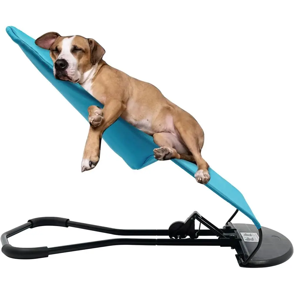 

Портативная регулируемая кровать-качалка для маленьких собак и кошек, 3 уровня регулировки высоты, грузоподъемность 15 кг, моющаяся, для использования в помещении/на улице (синяя)